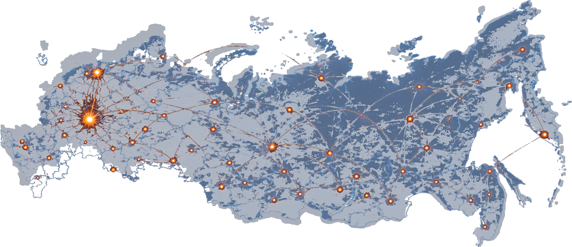 Карта географии грузоперевозок Baltic Logistics по России, СНГ, Китаю и Европе